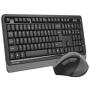A4 TECH Bezicna tastatura US-LAYOUT + bezicni mis USB, Grey FG1035 - slika 1