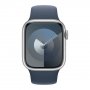 APPLE Watch S9 GPS 41mm Silver Alu Case w Storm Blue Sport Band - M/L ( mr913se/a) - slika 1