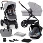 KINDERKRAFT Kolica 3u1 A-TOUR (MINK) Light grey (KSATOU00LGR3000) - slika 1