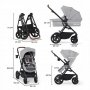 KINDERKRAFT Kolica 3u1 A-TOUR (MINK) Light grey (KSATOU00LGR3000) - slika 2