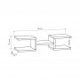 HANAH HOME Zidna polica Crab Anthracite - slika 3