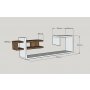 HANAH HOME Zidna polica Stor White Walnut - slika 4