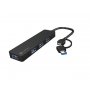 NATEC MAYFLY, USB 3.0 Hub, 4-Port, USB-A + USB-C Adapter, dužina kabla 15 cm (NHU-2023) - slika 1