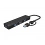 NATEC MAYFLY, USB 3.0 Hub, 4-Port, USB-A + USB-C Adapter, dužina kabla 15 cm (NHU-2023) - slika 2