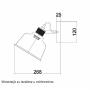 LUNA 221 ZIDNA LAMPA 1*E27 CRNA/BAKAR - slika 2