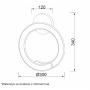 LUNA 260 ZIDNA LAMPA 24W 3000K MESING - slika 2