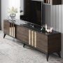 HANAH HOME TV polica Gold Anthracite Walnut (618BLY1111) - slika 5