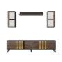 HANAH HOME TV polica Gold Anthracite Walnut (618BLY1111) - slika 1