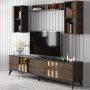 HANAH HOME TV polica Gold Anthracite Walnut (618BLY1111) - slika 2
