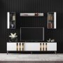 HANAH HOME TV polica Gold Anthracite White (618BLY1110) - slika 4