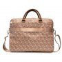 Guess Torba za laptop od 16'' GCUBE STRIPES BROWN - slika 3