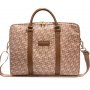 Guess Torba za laptop od 16'' GCUBE STRIPES BROWN - slika 1