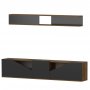 HANAH HOME TV polica Tac Walnut Black (788DEC3066) - slika 1