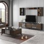 HANAH HOME TV polica Chrome Anthracite Walnut (618BLY1108) - slika 3