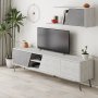 HANAH HOME TV polica Fiona Ancient White Retro Grey (855DTE3101) - slika 3