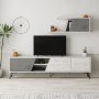 HANAH HOME TV polica Fiona Ancient White Retro Grey (855DTE3101) - slika 2