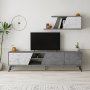 HANAH HOME TV polica Fiona Retro Grey Carrara (855DTE3103) - slika 2