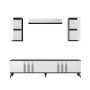 HANAH HOME TV polica Chrome Anthracite White (618BLY1107) - slika 1