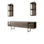 HANAH HOME TV polica Gold Line Walnut Black 1 (618BLY1147) - slika 1