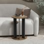 HANAH HOME Pomoćni stočić Ema Walnut Anthracite - slika 3
