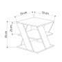 HANAH HOME Sto za dnevnu sobu Cyclo Anthracite - slika 3