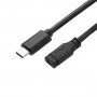 MS M-CFC3200 kabl USB tip C (muški) na USB tip C (ženski) 2m crni - slika 1