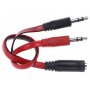 FAST ASIA Adapter Audio 3.5mm stereo jack (M) na 2x3.5mm stereo jack (2xM) - slika 2