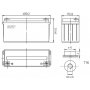 NPP NPG12V-150Ah, Gel battery, C20=150AH, T16, 485*172*240*240, 38,5KG, Light grey - slika 3