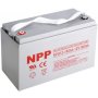 NPP NPG12V-100Ah, gel battery, C20=100AH, T16, 330x171x214x220, 27,3KG, Light grey - slika 1