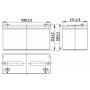 NPP NPG12V-80Ah, Gel battery, C20=80AH, T16, 330x171x214x220, 22,6KG, Light grey - slika 2