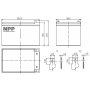 NPP NP12V-12Ah, AGM Battery, C20=12AH, T2, 151x98x95x100, 3,3KG, crna - slika 3