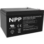 NPP NP12V-12Ah, AGM Battery, C20=12AH, T2, 151x98x95x100, 3,3KG, crna - slika 1