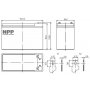 NPP NP12V-9Ah-T2, AGM Battery, C20=9AH, T2, 151x65x94x100, 2,5KG, crna - slika 3