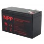 NPP NP12V-9Ah-T2, AGM Battery, C20=9AH, T2, 151x65x94x100, 2,5KG, crna - slika 1
