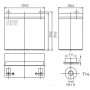 NPP NPG12V-55Ah, Gel battery, C20=55AH, T14, 230*138*208*212, 15KG, Light grey - slika 2