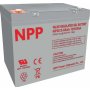 NPP NPG12V-55Ah, Gel battery, C20=55AH, T14, 230*138*208*212, 15KG, Light grey - slika 1