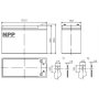 NPP NP12V-7Ah, AGM Battery, C20=7AH, T1, 151x65x94x100, 1,97KG - slika 3
