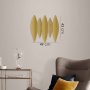 WALLXPERT Zidna dekoracija 3D Gold Leaves Metal Wall Art APT618 - slika 4