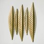 WALLXPERT Zidna dekoracija 3D Gold Leaves Metal Wall Art APT618 - slika 5