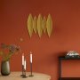 WALLXPERT Zidna dekoracija 3D Gold Leaves Metal Wall Art APT618 - slika 2