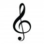 WALLXPERT Zidna dekoracija Treble Clef - slika 1