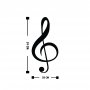 WALLXPERT Zidna dekoracija Treble Clef - slika 3
