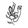 WALLXPERT Zidna dekoracija Woman Face Behind The Branch - slika 1