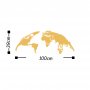 WALLXPERT Zidna dekoracija World Map Small Gold - slika 3