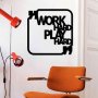 WALLXPERT Zidna dekoracija Work Hard Play Hard - slika 3