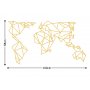 WALLXPERT Zidna dekoracija World Map Metal Decor10 Gold - slika 3