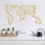 WALLXPERT Zidna dekoracija World Map Metal Decor10 Gold - slika 2