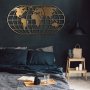 WALLXPERT Zidna dekoracija World Map Globe Gold - slika 4