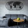 WALLXPERT Zidna dekoracija World Map Globe Black - slika 2