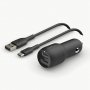 BELKIN CCE001BT1MBK crni auto punjač 2xUSB-A+kabl USB-A na USB-C - slika 2